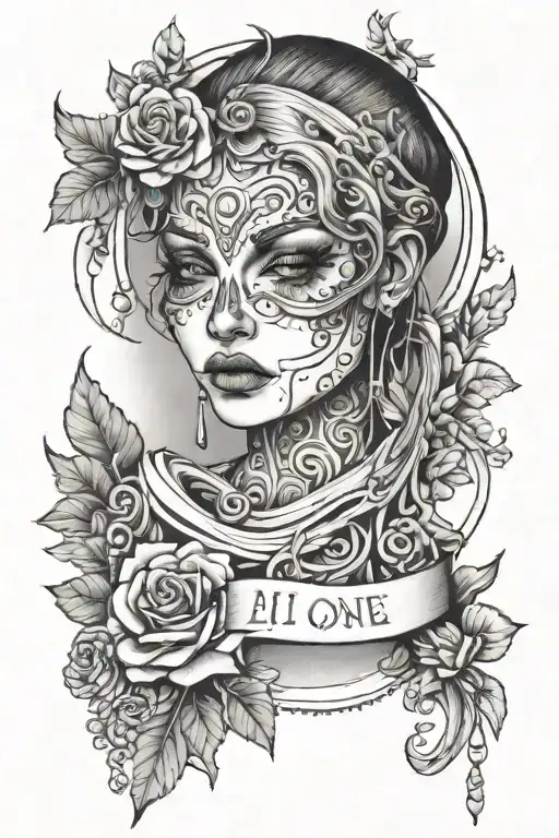 it's hard enough being alone with myself tattoo design idea