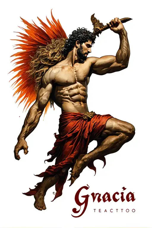 "Gracia " Hercules 12 labors tattoo design idea