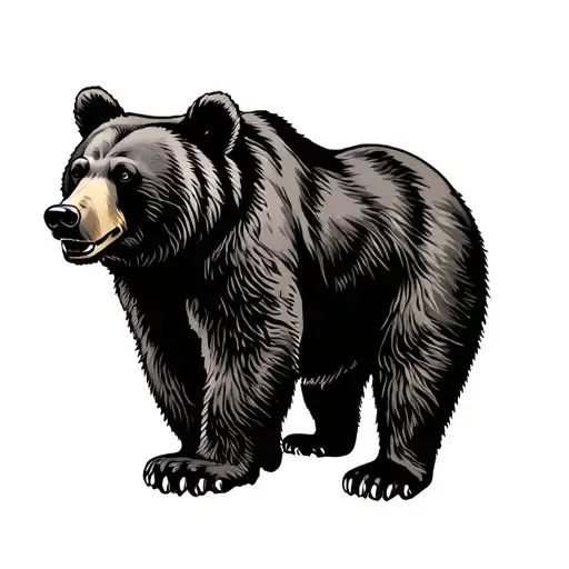California Bear tattoo design idea