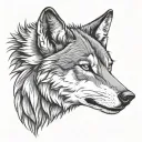 wolf head tattoo design idea
