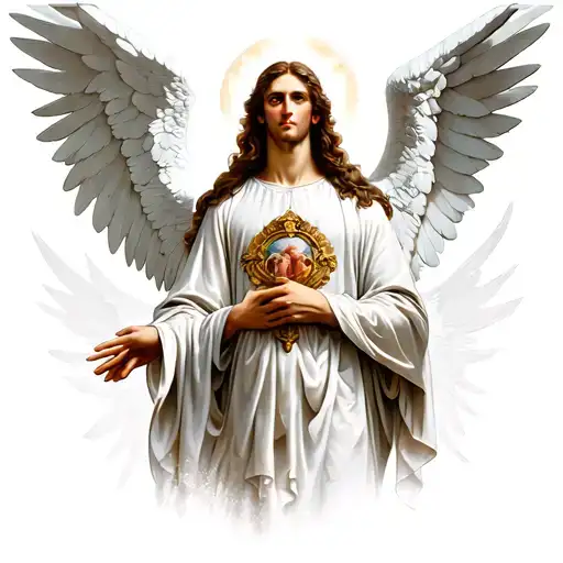 arch angel Gabriel tattoo design idea