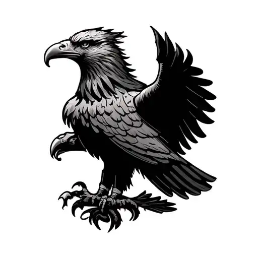 imperial eagle with swastika tattoo design idea