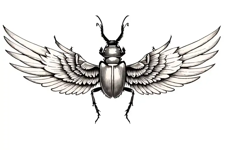 ancient egyptian winged beetle armband tattoo tattoo design idea