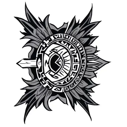 Aztec Tribal tattoo design idea