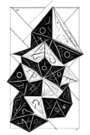 metatrons dice tattoo tattoo design idea