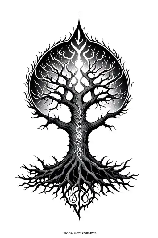 loki and yggdrasil tree tattoo tattoo design idea