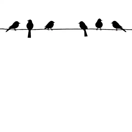 3 little birds perched on a line tattoo tattoo design idea