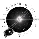 "Sharron " Orion's belt Constellation Background: Start tattoo design idea