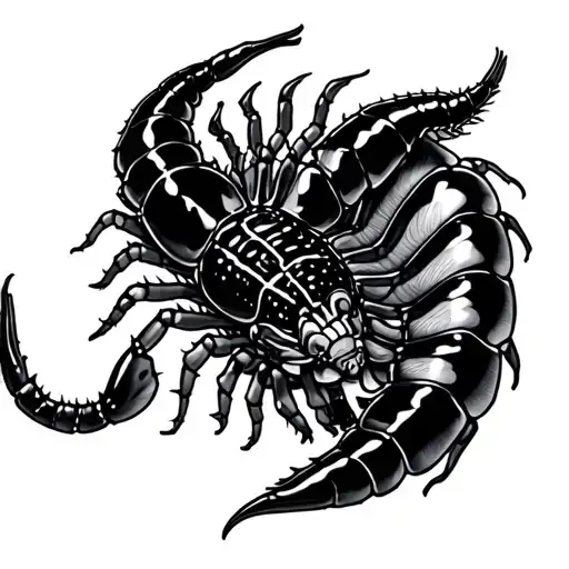 Japanese Centipede tattoo design idea