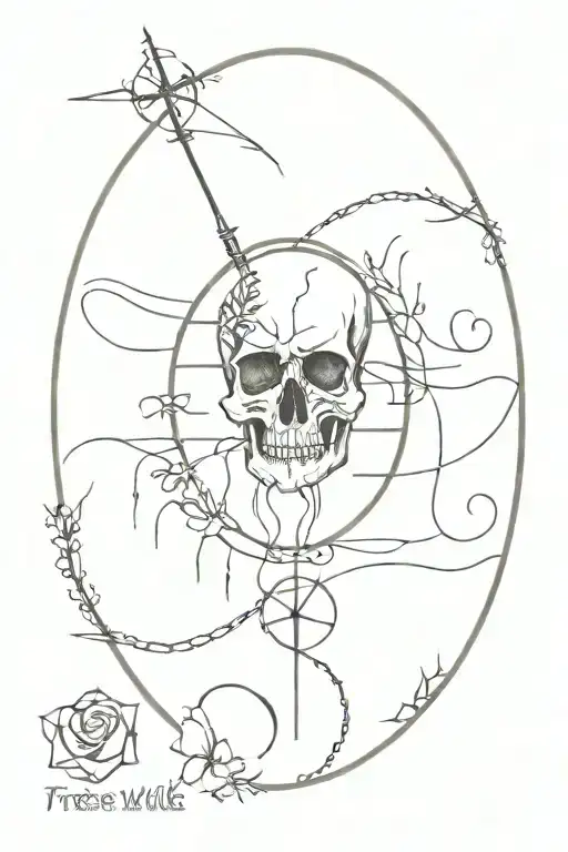 freewil, freedom, carpe diem memento mori tattoo design idea