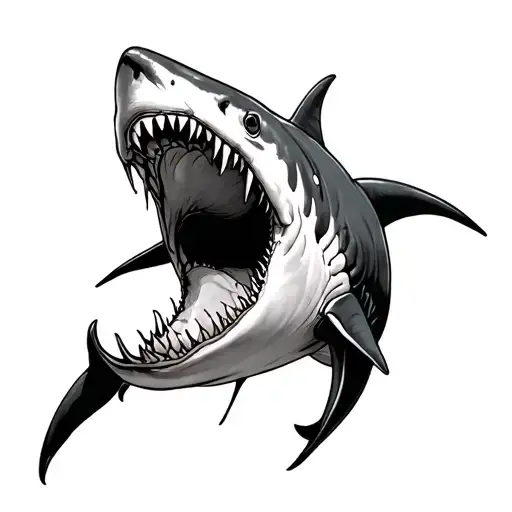 shark bite scar on calf tattoo tattoo design idea