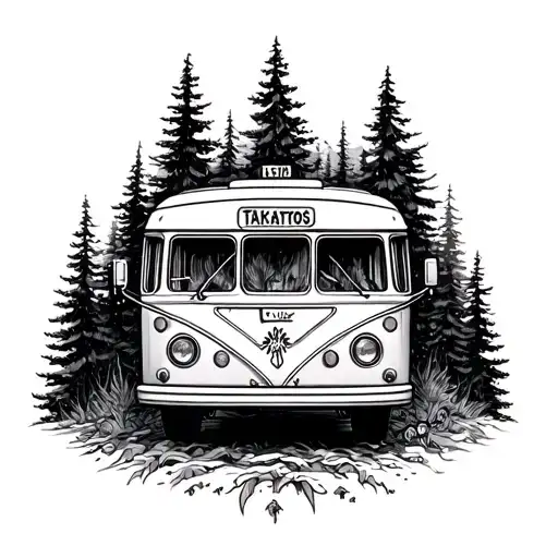 Magic Bus into the wild tattoo design idea