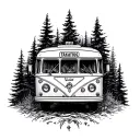 Magic Bus into the wild tattoo design idea