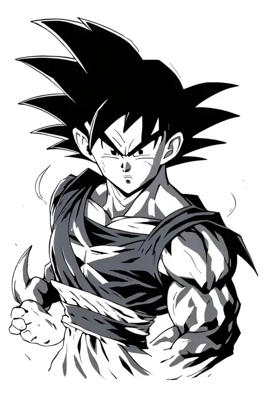 goku ultra instinct tattoo design idea