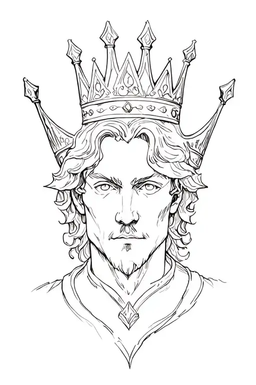 A dark prince's crown tattoo design idea