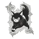 Kuromi tattoo design idea