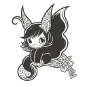 Kuromi tattoo design idea
