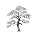 cedar tree  and walnut tree tattoo design idea