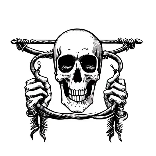 SIMPLE AMERICAN TRADITIONAL HANGMAN tattoo design idea