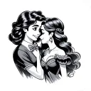 disney couple tattoo tattoo design idea