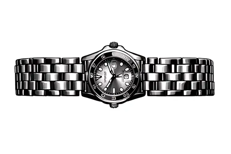 rolex watch face tattoo design idea