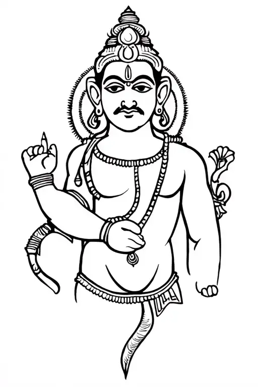hanuman god tattoo design idea