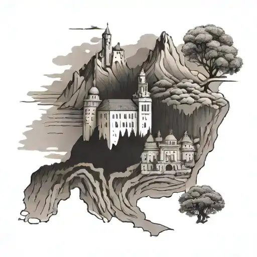 Holidays in Italy and Switzerland and austria tattoo design idea