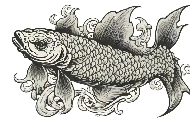 Koi Fish tattoo design idea