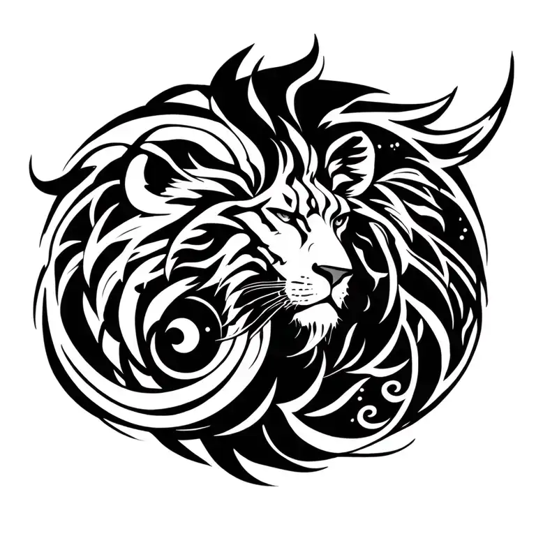 Leo, Libra, Pisces and Aquarius tattoo design idea