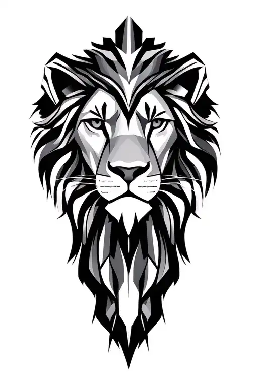 lion head tattoo design idea