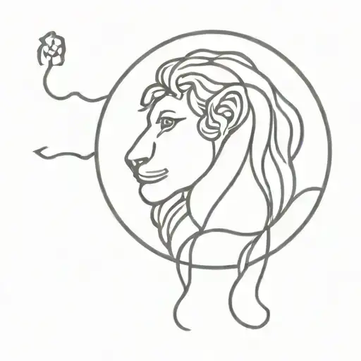 leo gemini zodiac sign tattoo design idea