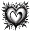 Heart Initials tattoo design idea