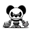 cuphead game style tattoo design idea