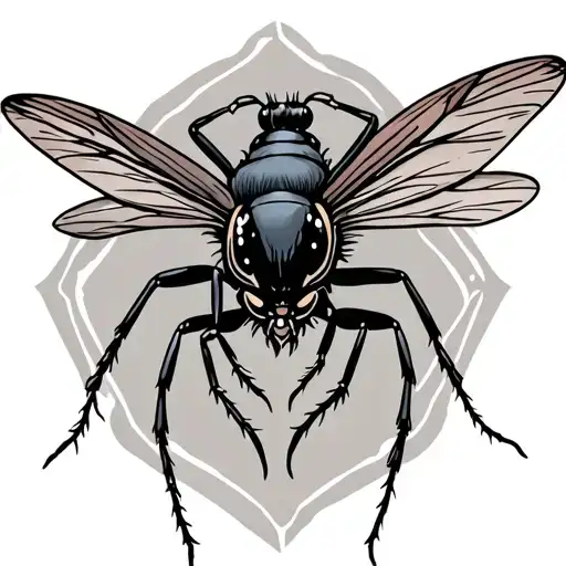 neotraditional mosquito tattoo design idea