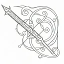 vajra Hindu Weapon tattoo design idea