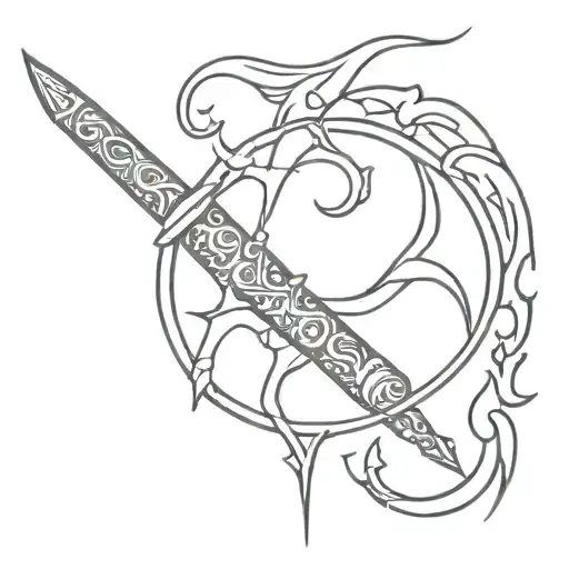 vajra Hindu Weapon tattoo design idea
