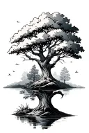 outdoors scene tattoo design idea