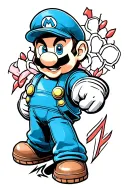 Super Mario tattoo design idea