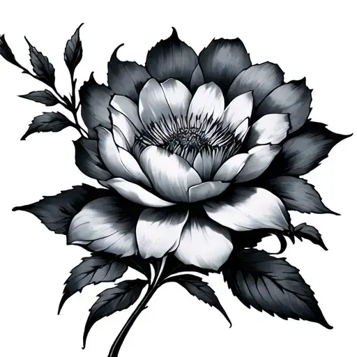 she is a WARRIOR even though she looks like a FLOWER tattoo design idea