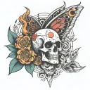 ego death tattoo design idea