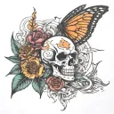 ego death tattoo design idea