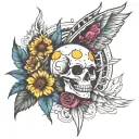 ego death tattoo design idea
