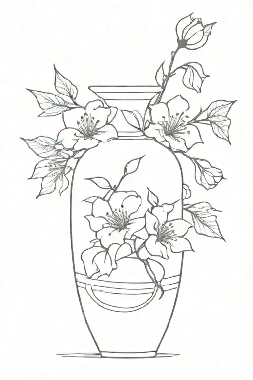 Japan vase rebuilt tattoo design idea