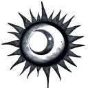 Sun and Luna. tattoo design idea