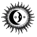 Sun and Luna. tattoo design idea