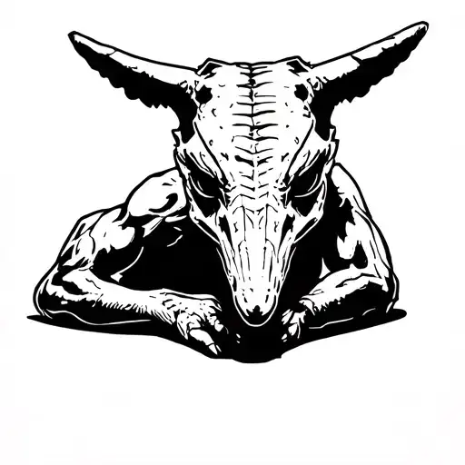 Cubone resting his mask tattoo design idea