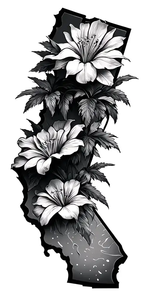 Orange County California land marks tattoo design idea