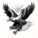 eagle vs dove tattoo design idea