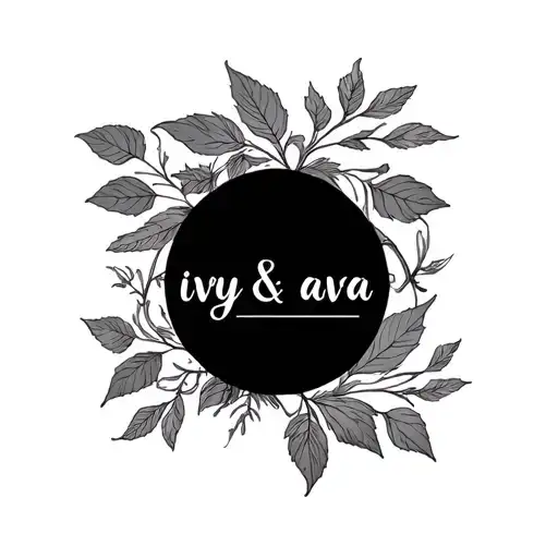 ivy and ava name written female tattoo tattoo design idea