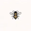 cute bee tattoo design idea